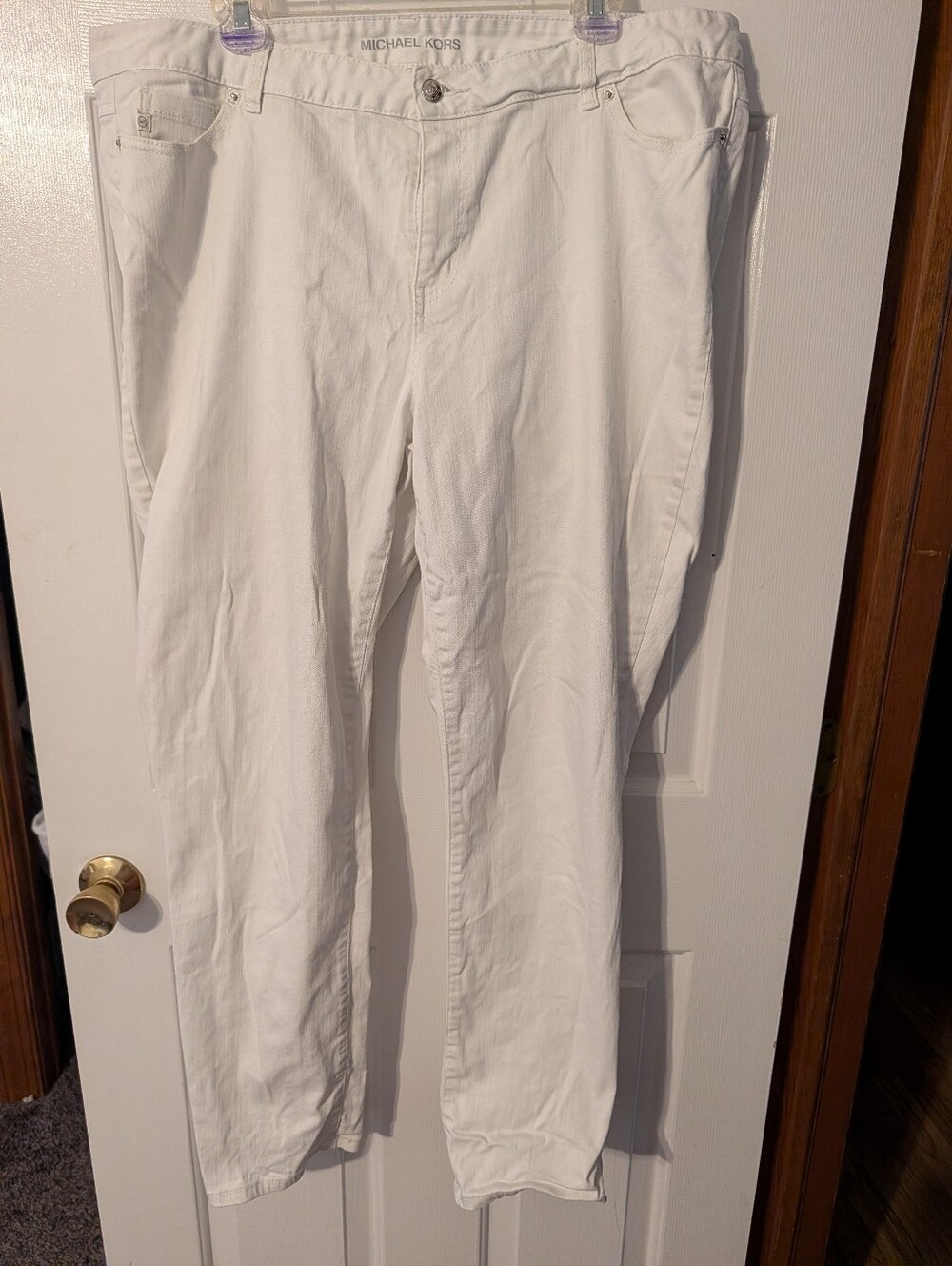 Michael Kors Women's White Chinos - Classic Five-Pocket Style